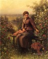 Seated Girl with Flowers countrywoman Daniel Ridgway Knight